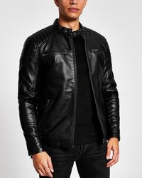 River Island Leather jackets for Men - Up to 47% off at Lyst.com