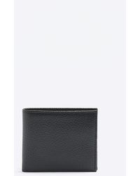 River Island - Black Leather Pebbled Wallet - Lyst