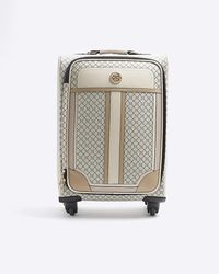 River Island - Ri Monogram Suitcase - Lyst