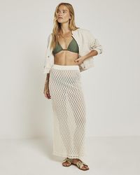 River Island - White Sheer Beach Maxi Skirt - Lyst