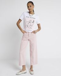 River Island - White Picasso Graphic T-shirt - Lyst