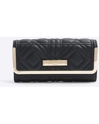 River Island - Black Quilted Purse - Lyst