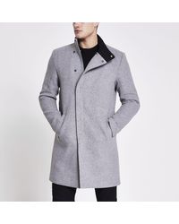 Only & Sons - Grey Wool Coat - Lyst