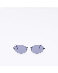 River Island - Rimless Oval Sunglasses - Lyst