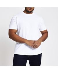 River Island - Big And Tall Regular Fit T-shirt - Lyst