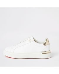 river island white trainers womens