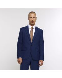 River Island - Slim Fit Single Breasted Suit Jacket - Lyst