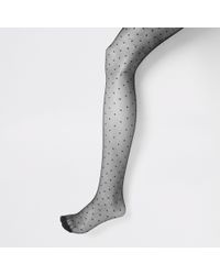 River Island Black Polka Dot Tights