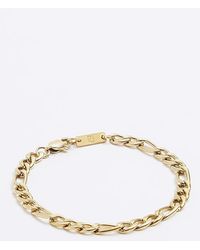 River Island - Gold Colour Chain Bracelet - Lyst