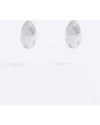 River Island - Silver Domed Stud Earrings - Lyst