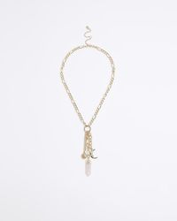 River Island - Gold Charm Necklace - Lyst