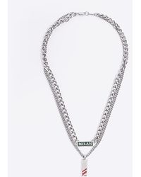 River Island - Colour Milan Multirow Necklace - Lyst