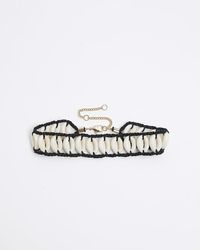 River Island - White Shell Choker Necklace - Lyst