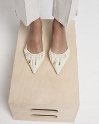 River Island - Ruched Kitten Heel Court Shoes - Lyst