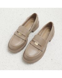 River Island - Beige Chunky Loafers - Lyst
