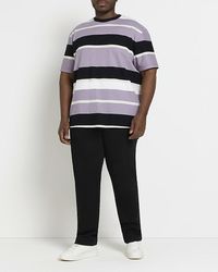 River Island - Regular Fit Stripe T-shirt - Lyst