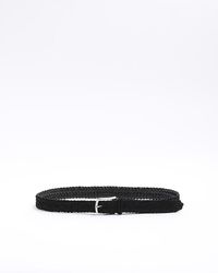 River Island - Leather Woven Belt - Lyst