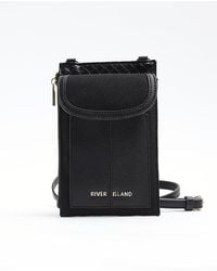 River Island - Canvas Phone Pouch Bag - Lyst
