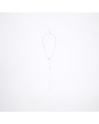 River Island - Rose Gold Disc Multirow Necklace - Lyst