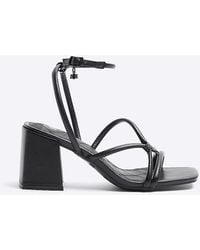 River Island - Strappy Heeled Sandals - Lyst
