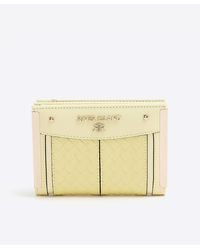 River Island - Yellow Embossed Weave Purse - Lyst