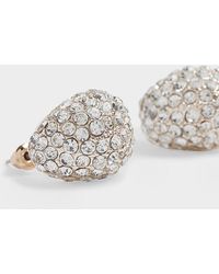 River Island - Rose Gold Diamante Domed Earrings - Lyst