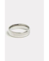 River Island - Stainless Steel Engraved Band Ring - Lyst