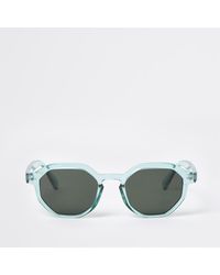 River Island - Hexagon Retro Sunglasses - Lyst