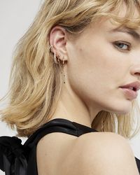 River Island - Gold Chain Ear Stacking Multipack - Lyst