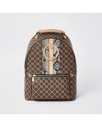 Ladies backpack river island hot sale