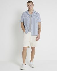 River Island - Stripe Seersucker Shirt - Lyst