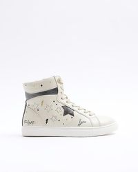 River Island - Star High Top Trainers - Lyst