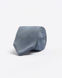 River Island - Blue Knitted Tie - Lyst