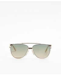 River Island - Rose Gold Aviator Sunglasses - Lyst