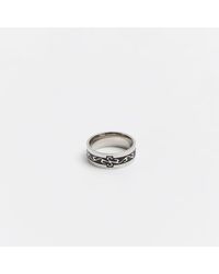 River Island Silver Stainless Steel Ring - Metallic