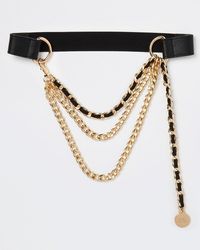 River island gold chain belt Clearance