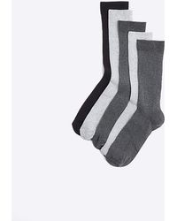 River Island - 5pk Ribbed Ankle Socks - Lyst