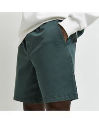 River Island - Green Slim Fit Pull On Chino Shorts - Lyst