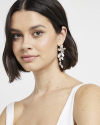 River Island - Gold Colour Stone Earrings - Lyst
