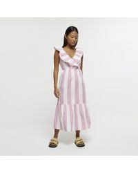 River Island - Stripe Swing Maxi Dress - Lyst