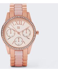 river island silver watch