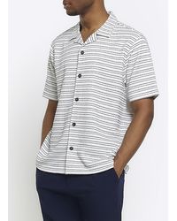 River Island - Textured Stripe Shirt - Lyst