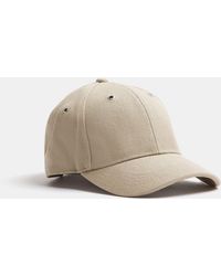 River Island - Beige Canvas Embroidered Cap - Lyst