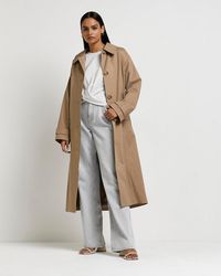 River Island Beige Trench Coat - Natural