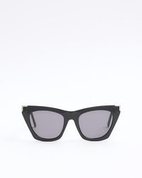River Island - Pointed Cat Eye Sunglasses - Lyst
