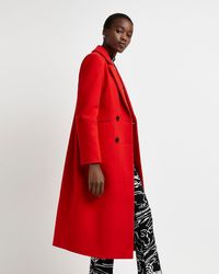 River Island Red Double Breasted Coat
