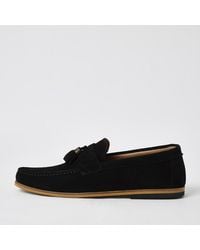 River Island - Suede Tassel Loafers - Lyst