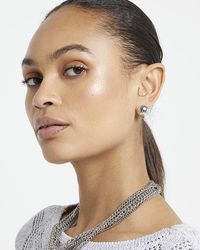 River Island - Ball Stud Earrings Multipack - Lyst