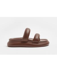 River Island Brown Chunky Sandals