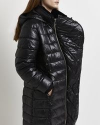 River Island - Black 3 In 1 Maternity Hooded Puffer Coat - Lyst